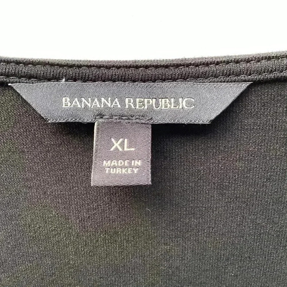 Banana Republic Black Keyhole Long sleeve Top Size XL - Picture 4 of 8
